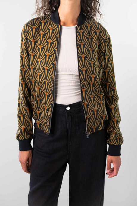 artdeco/black Reversible Bomber from Yahmo