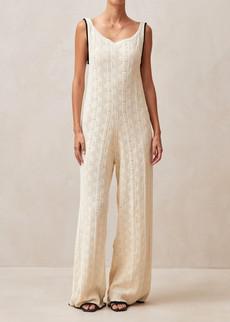 Namo Ecru Tricot Jumpsuit via Alohas