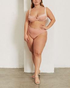 The Pentagon Velvet Pale Pink via Alohas