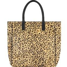 Animal Print Large Leather Tote via Sostter