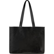 Black Leather Travel Tote via Sostter
