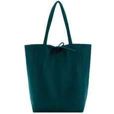 Jade Pebbled Leather Tote Shopper via Sostter