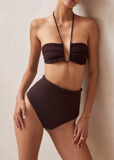 Neptune Brown Bikini Top via Alohas