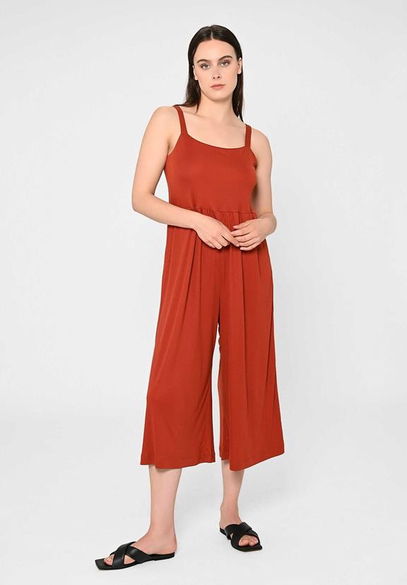 Jumpsuit Vesuvian Cactus Flower Dark Orange via Shop Like You Give a Damn